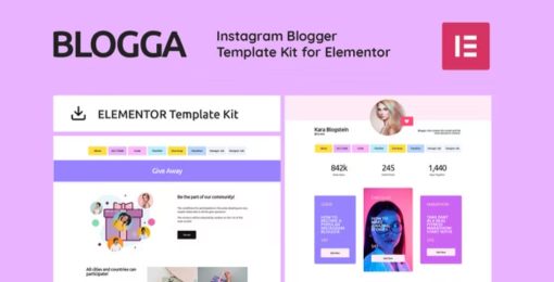 BLOGGA-Instagram-Blogger-Elementor-Template-Kit