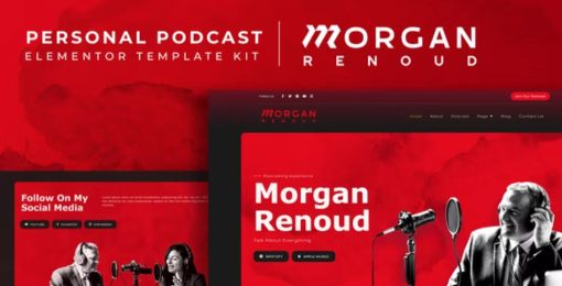 Morgan-Renoud-Personal-Podcast-Elementor-Template-Kit