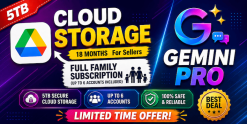 Google Gemini Pro with 5TB Storage (18 Months Subscription)